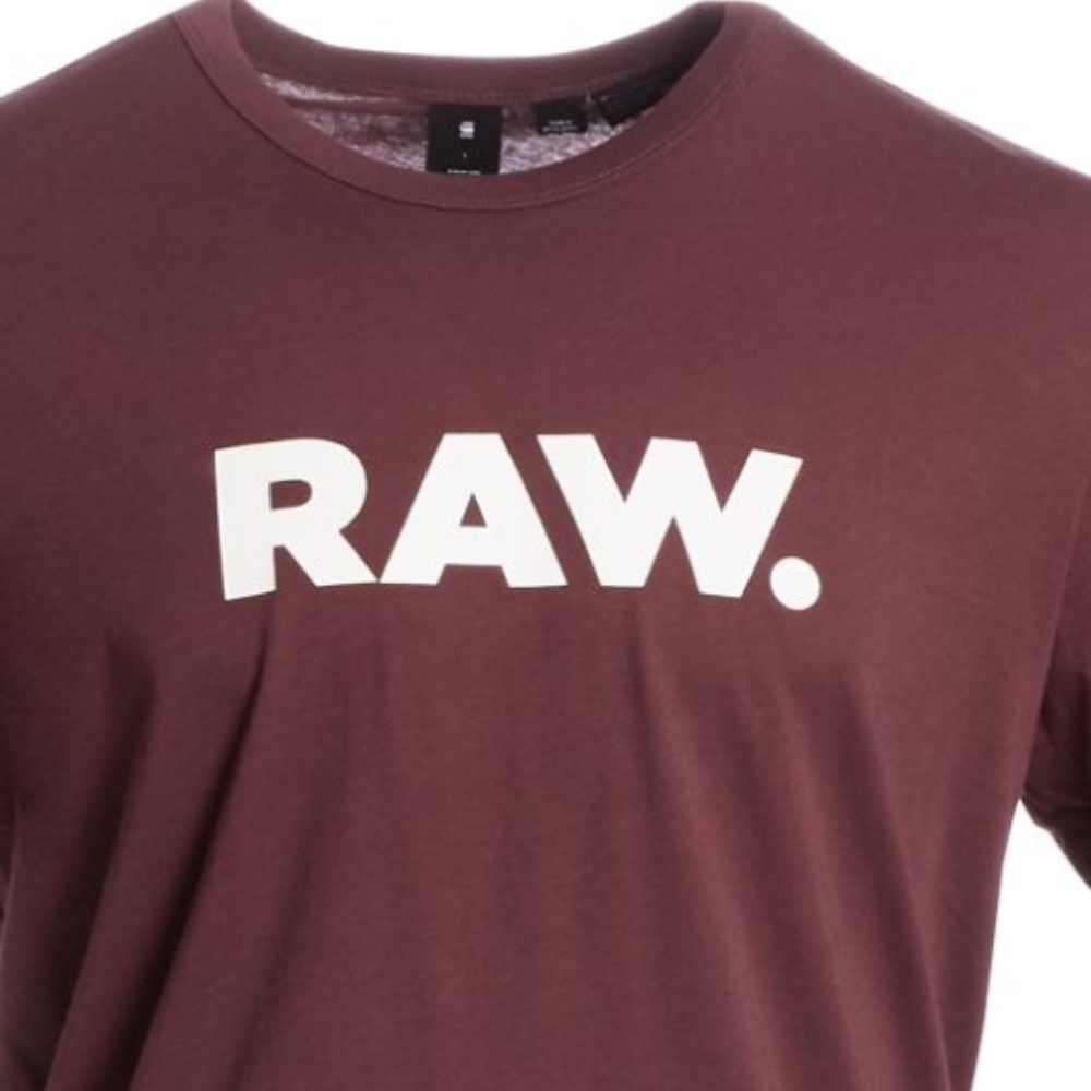 G-Star RAW Holorn Logo Tee - Maroon